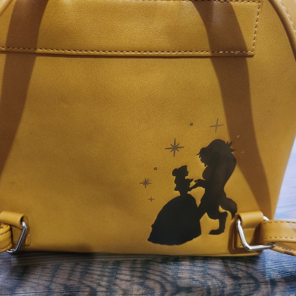 Loungefly Disney Beauty and the Beast Enchanted Rose mini Backpack Yellow - Picture 3 of 7